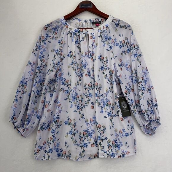 Vince Camuto Floral Print Blouse - Picture 4 of 6